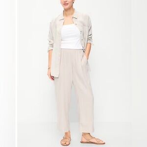 Old Navy women’s linen blend pull on pants size large